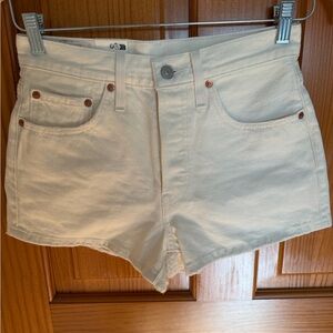 Levi’s 501 Original Denim Shorts - White - NWT